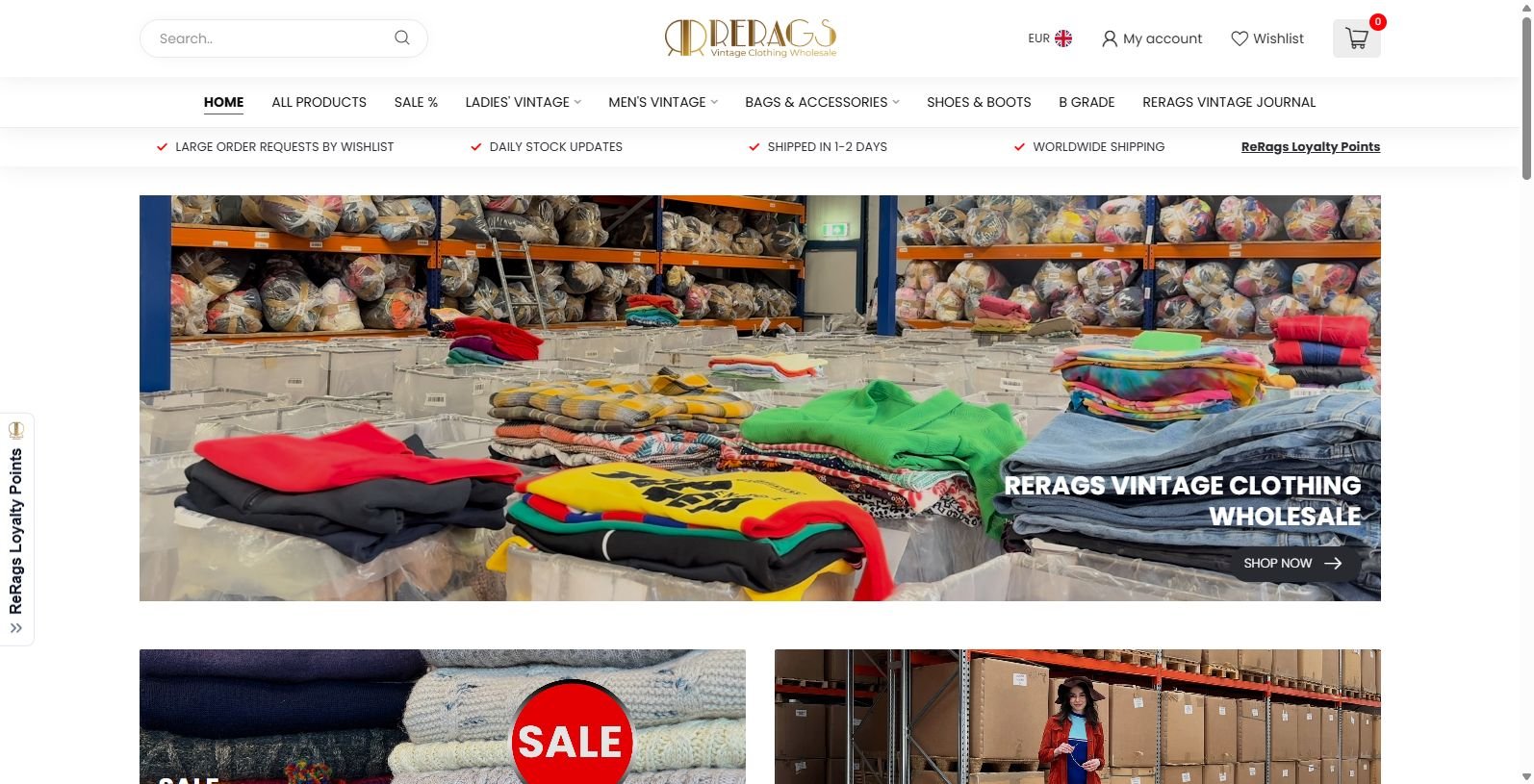 ReRags Vintage Clothing Wholesale: Your Premium Vintage Supplier