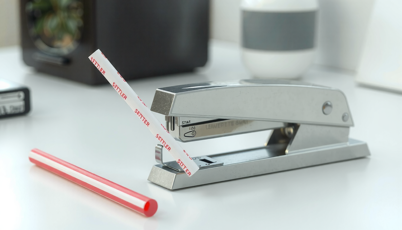 The Simple Guide: How to Fix a Hoodie String in Under 5 Minutes 2 Person using drinking straw and stapler to fix broken hoodie string drawstring