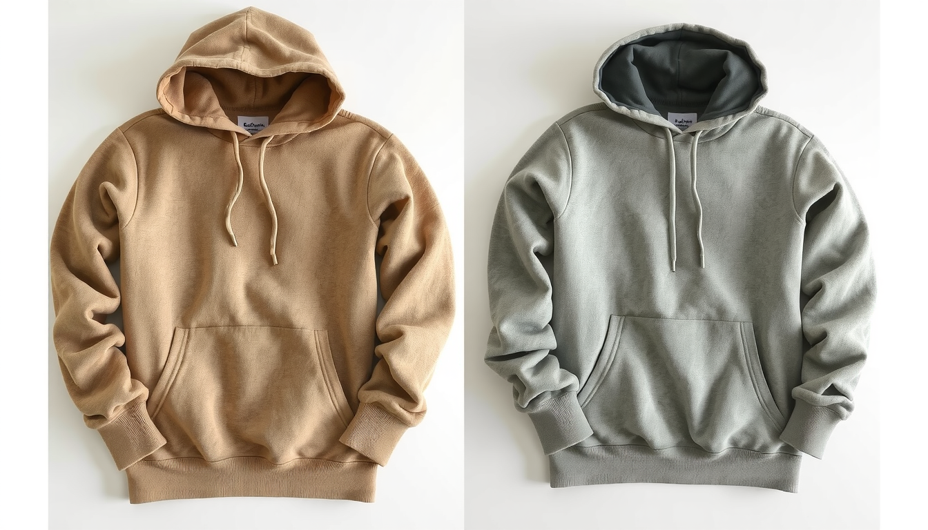 Person demonstrating how to shrink essentials hoodie while protecting logo from heat damage