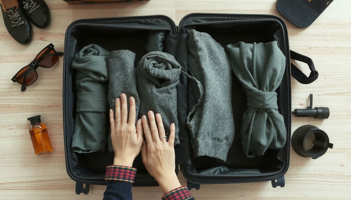 how to fold a hoodie for travel