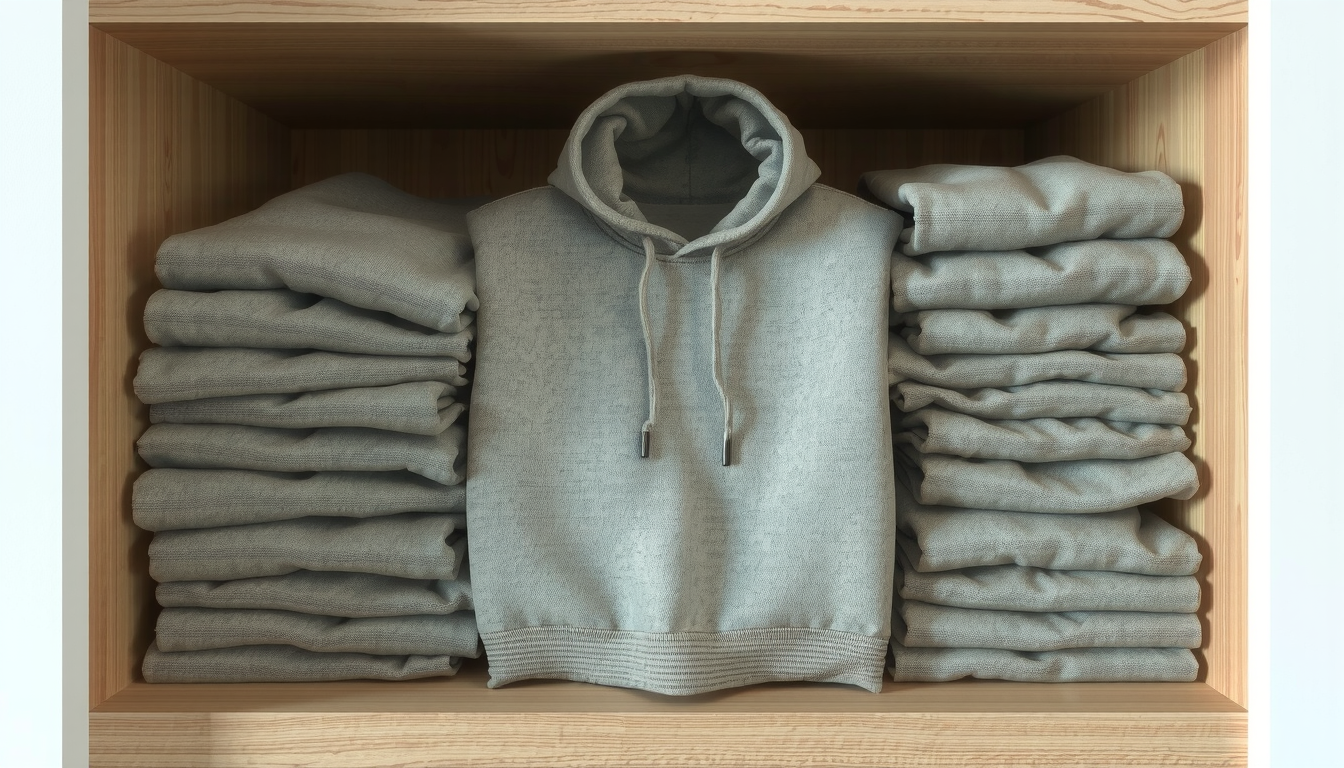 compact hoodie arrangement