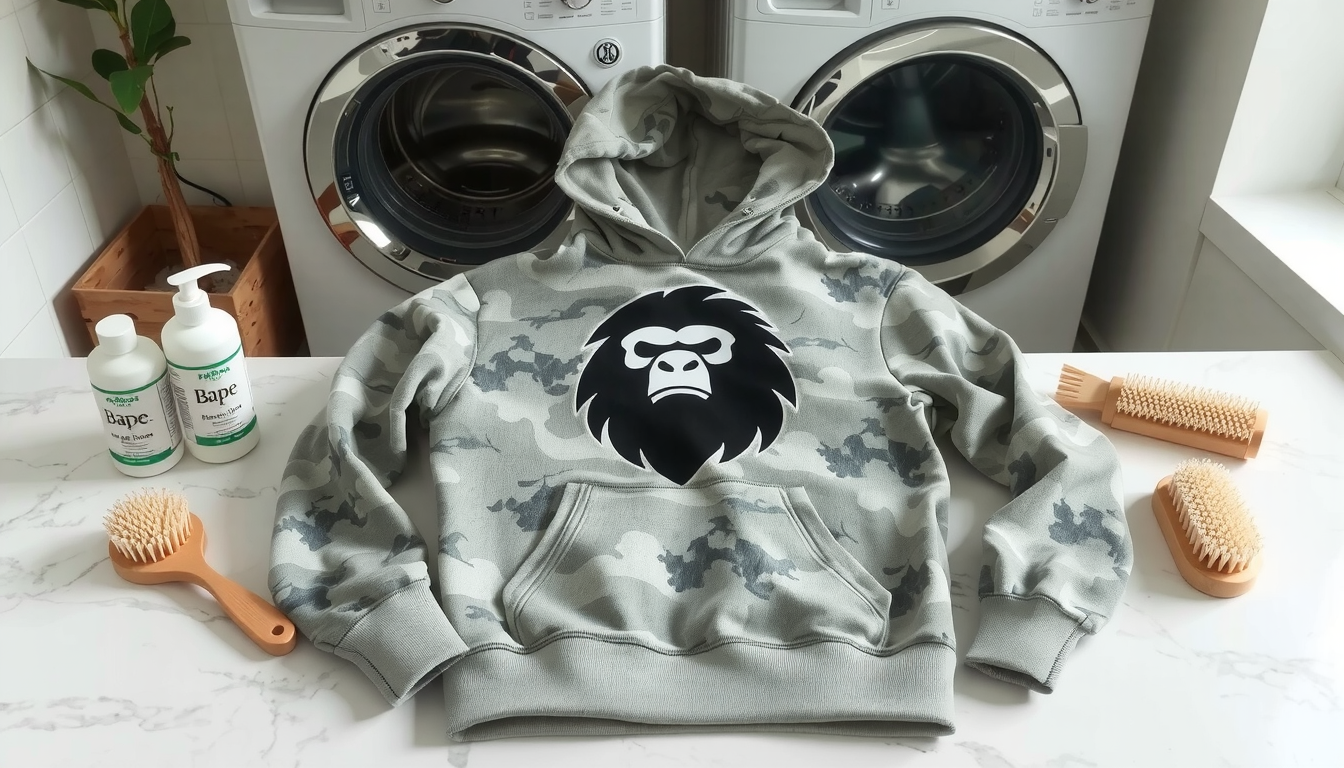 how to wash bape hoodie