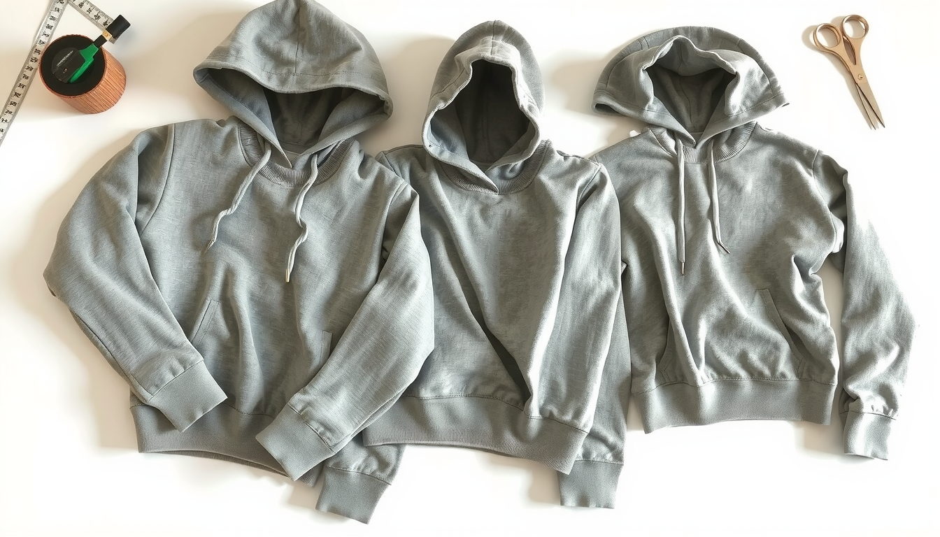 How to Transform a Hoodie Neck: An Expert's Guide to 3 Trendy Styles 1 Hands cutting hoodie neckline with scissors showing how to modify sweatshirt collar style