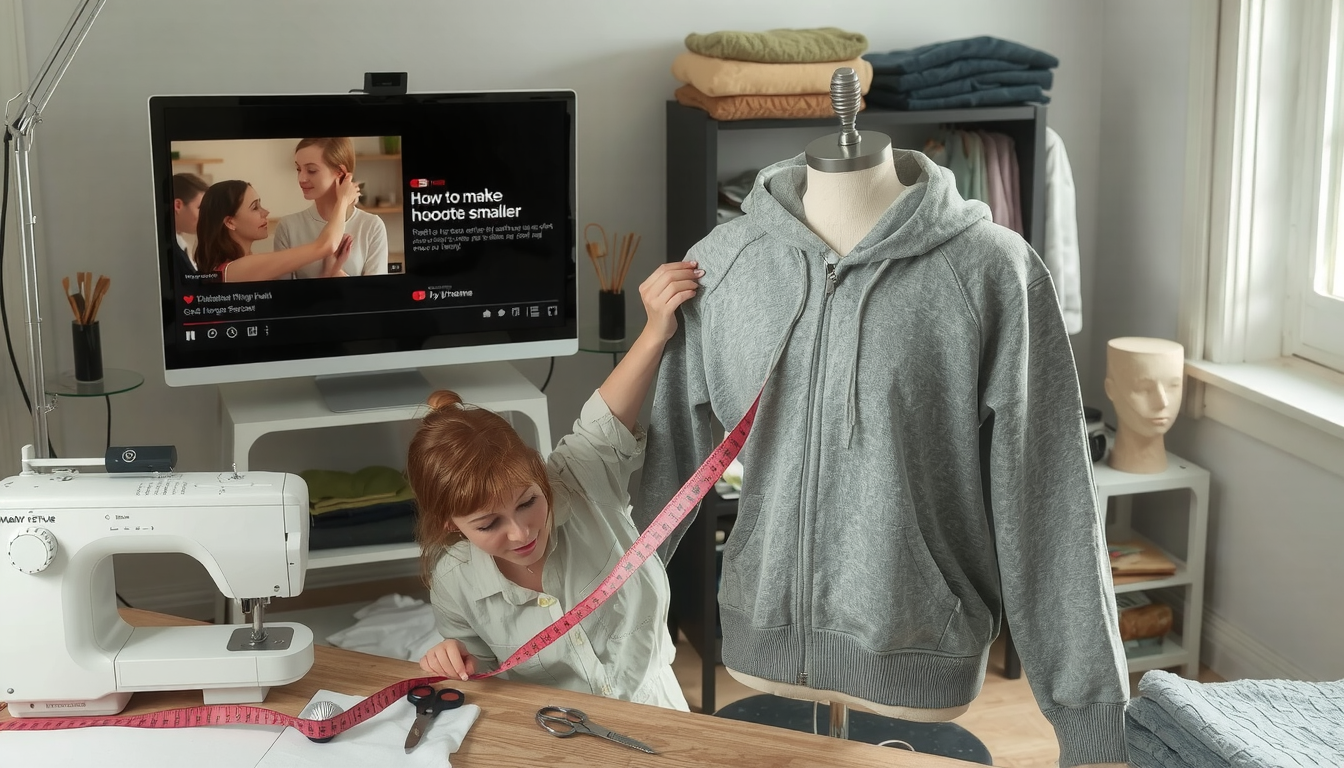 How to Resize a Hoodie: A Guide to Shrinking and Tailoring from the Pros 4 YouTube video showing how to make hoodie smaller with simple shrinking techniques tutorial