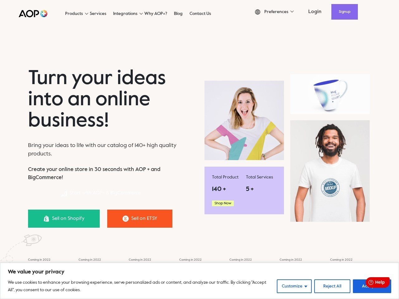 AOP+ fashion drop shipping services