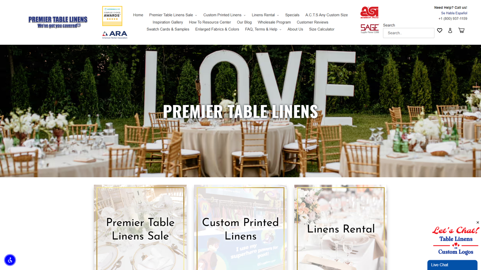 Premier Table Linens decorative table fabrics