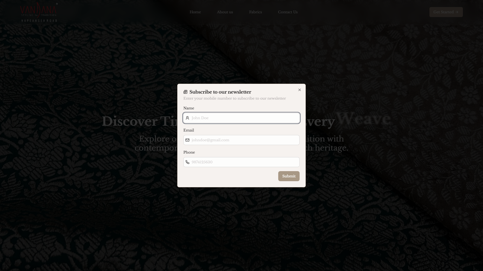 Vandana Fabrics Indian clothing distributors Vandana Fabrics Indian clothing distributors