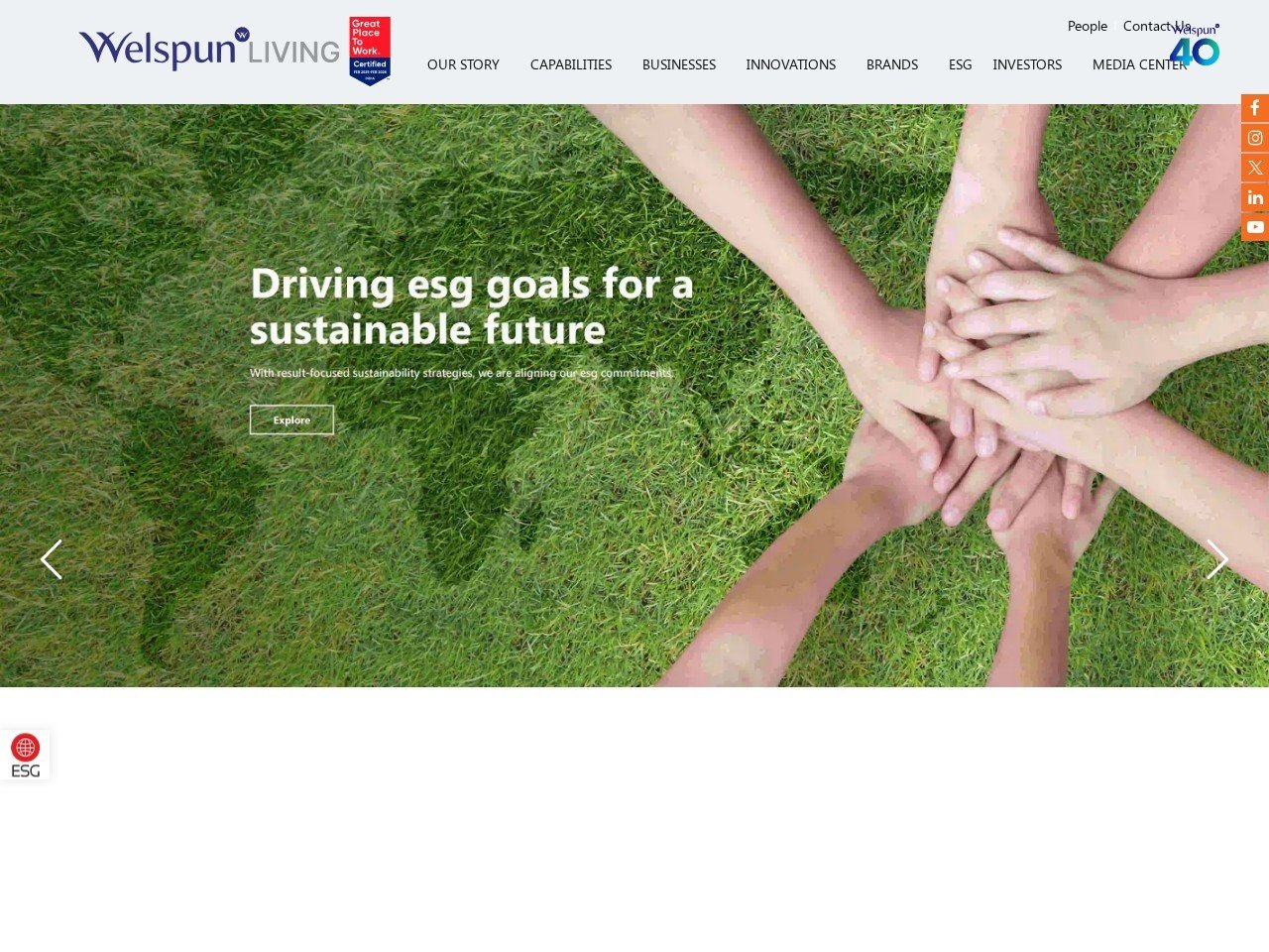 Welspun India retail clothing partners India