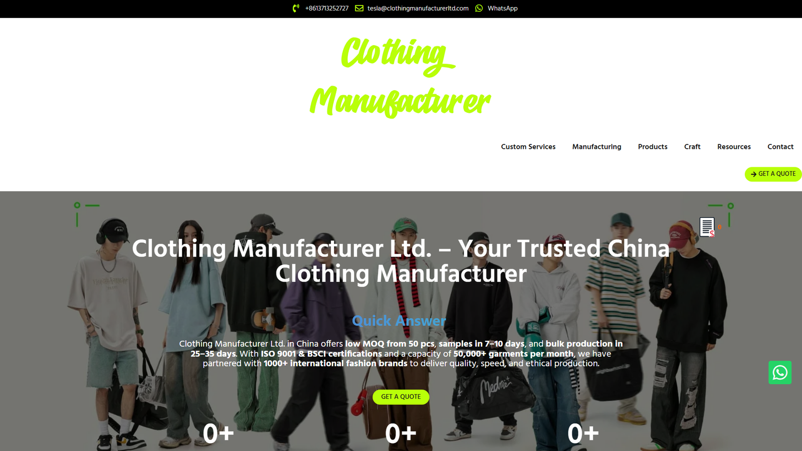 Full factory connection clothing