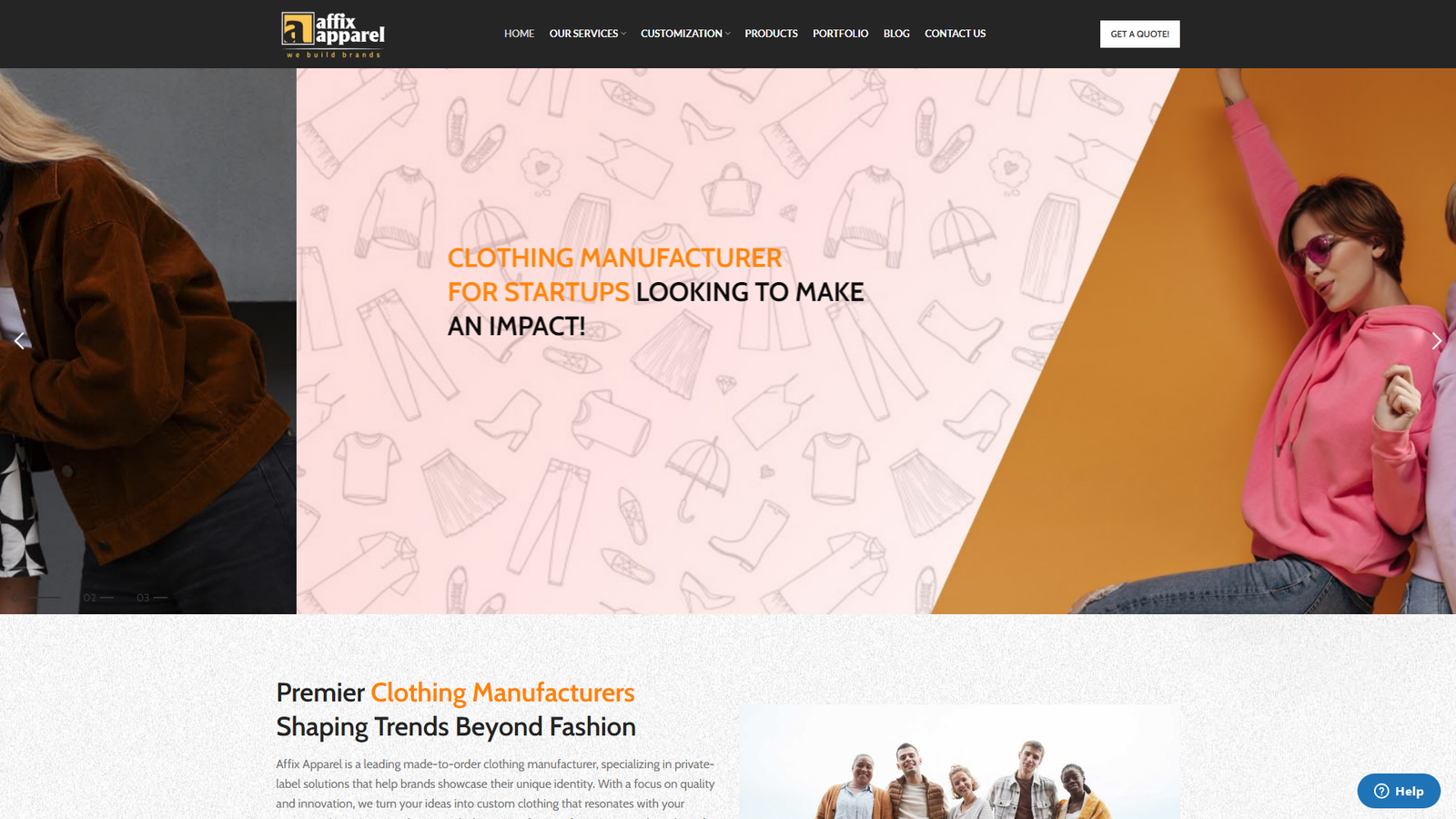 Affix Apparel activewear producers