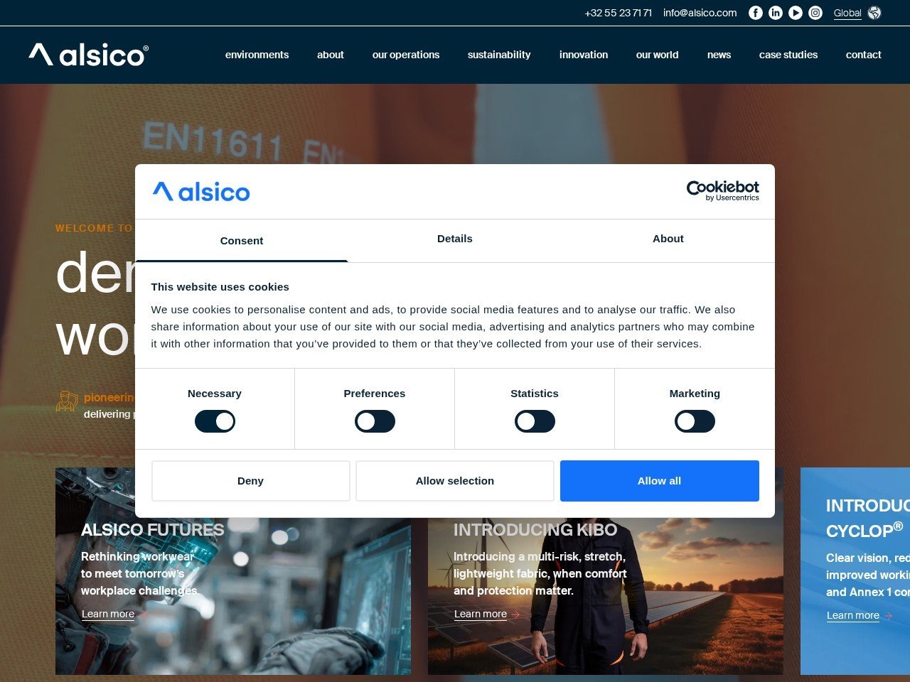 Alsico flame-resistant apparel bulk