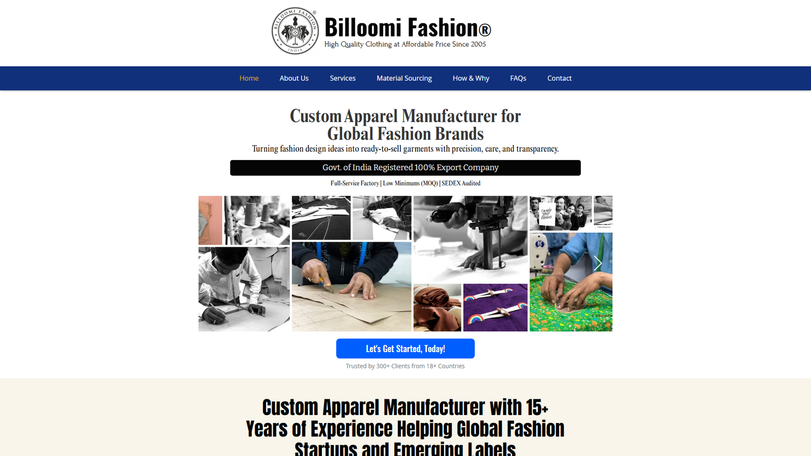 Billoomi Fashion local apparel suppliers
