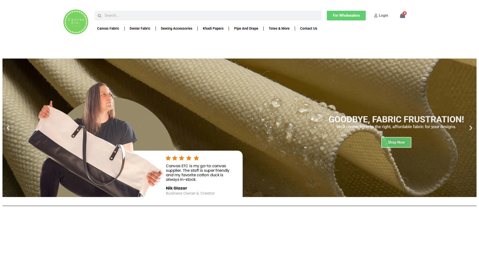 Canvas Etc bulk cloth bags