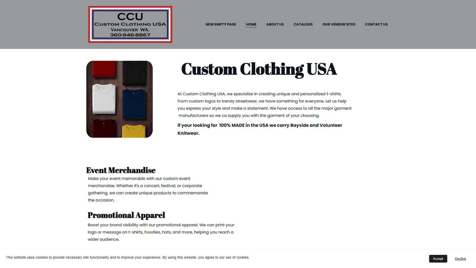 Custom Clothing USA apparel producers USA