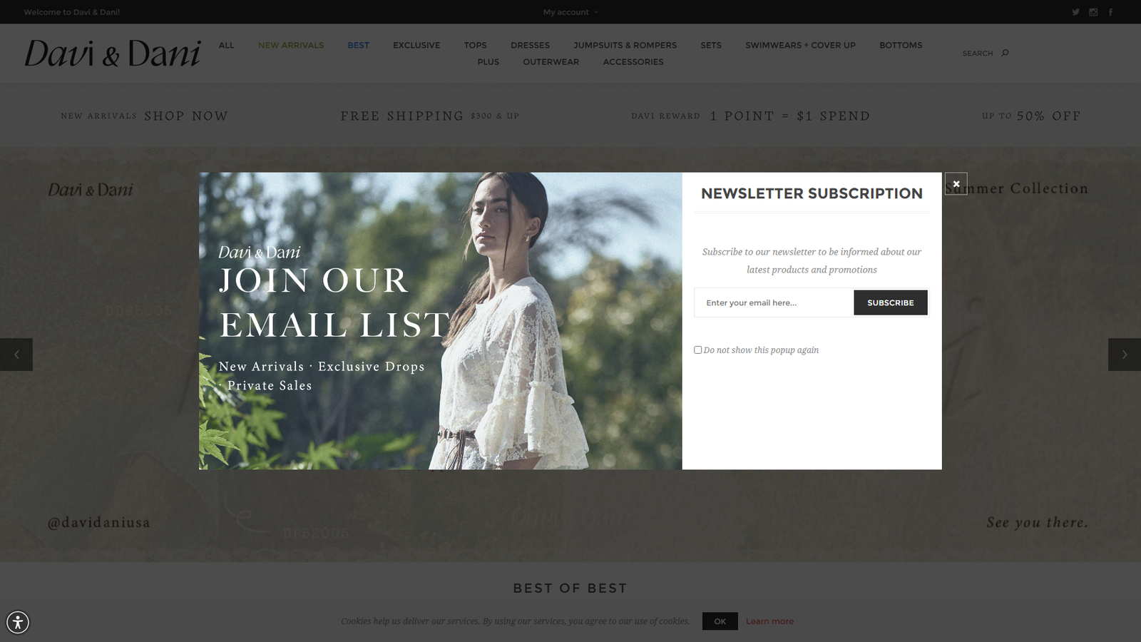 Davi & Dani boutique apparel suppliers