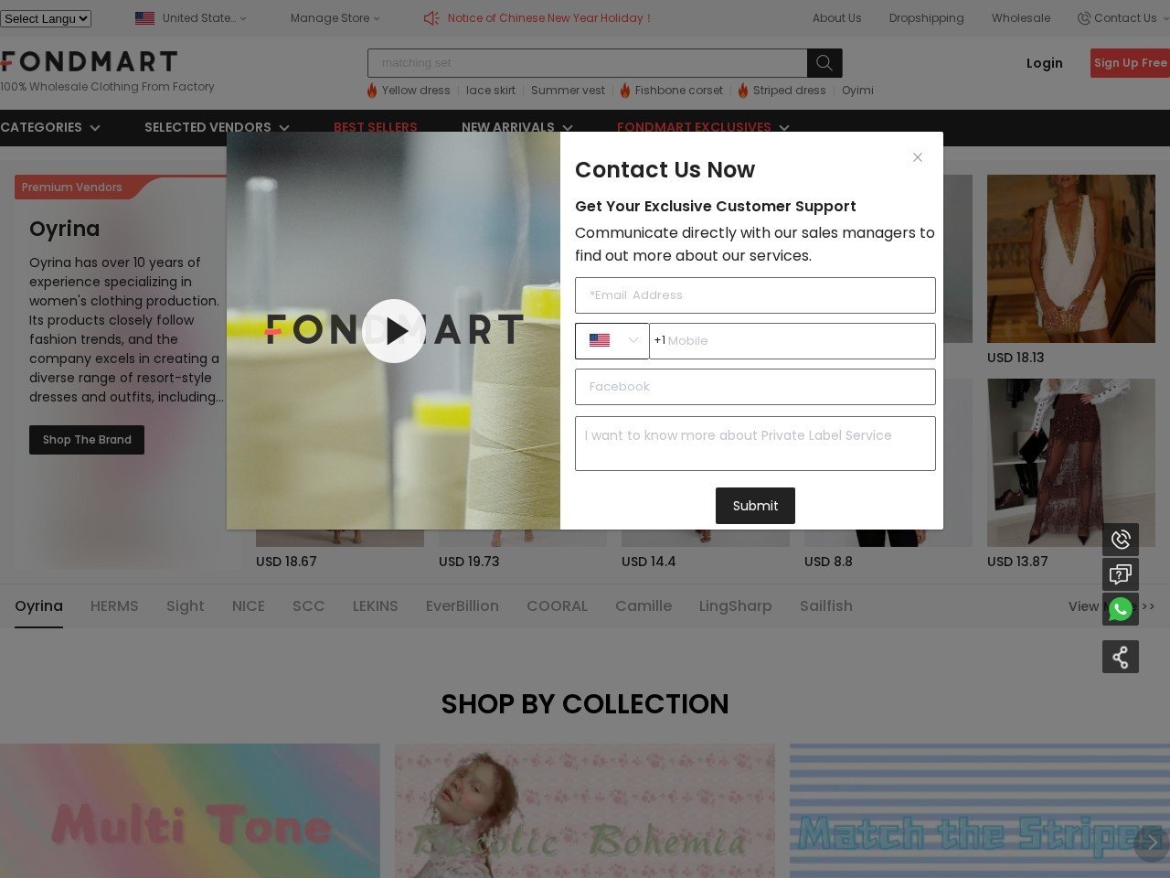 Fondmart clothing suppliers