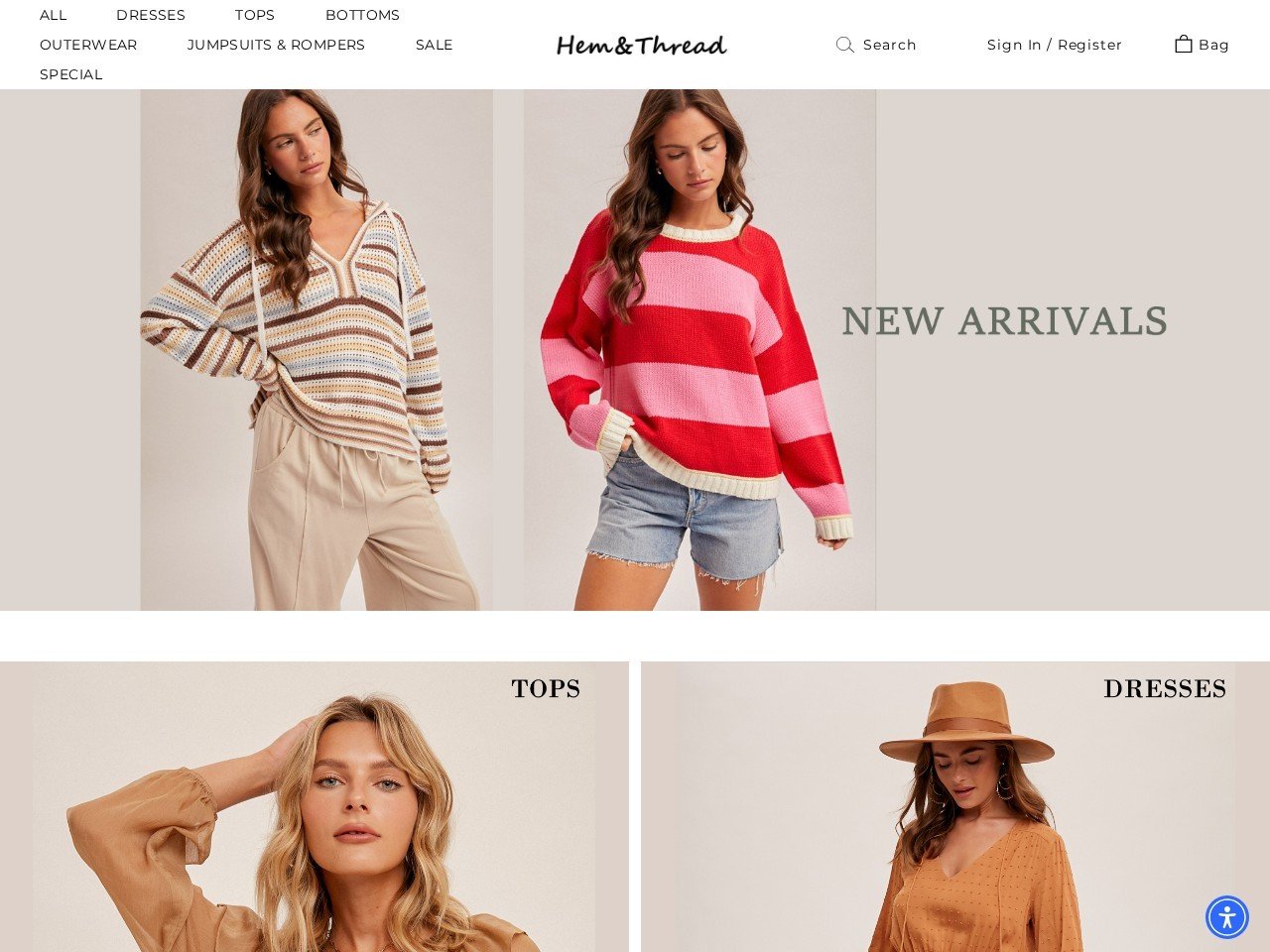 Hem & Thread bulk women's apparel suppliers