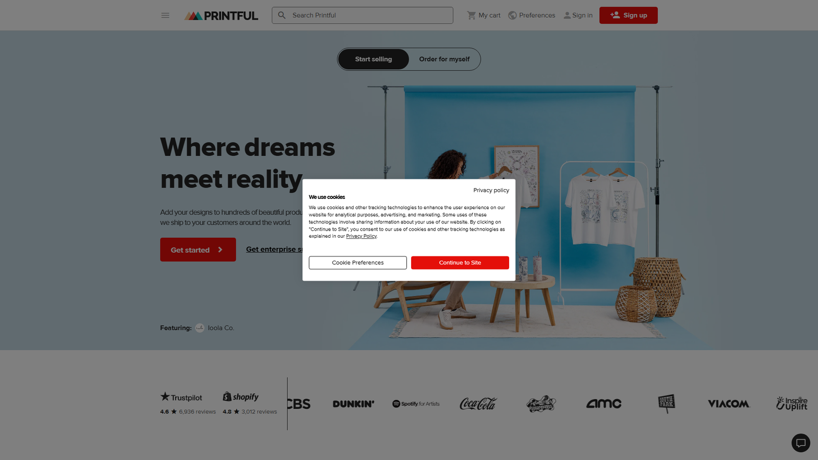 Printful clothing production process