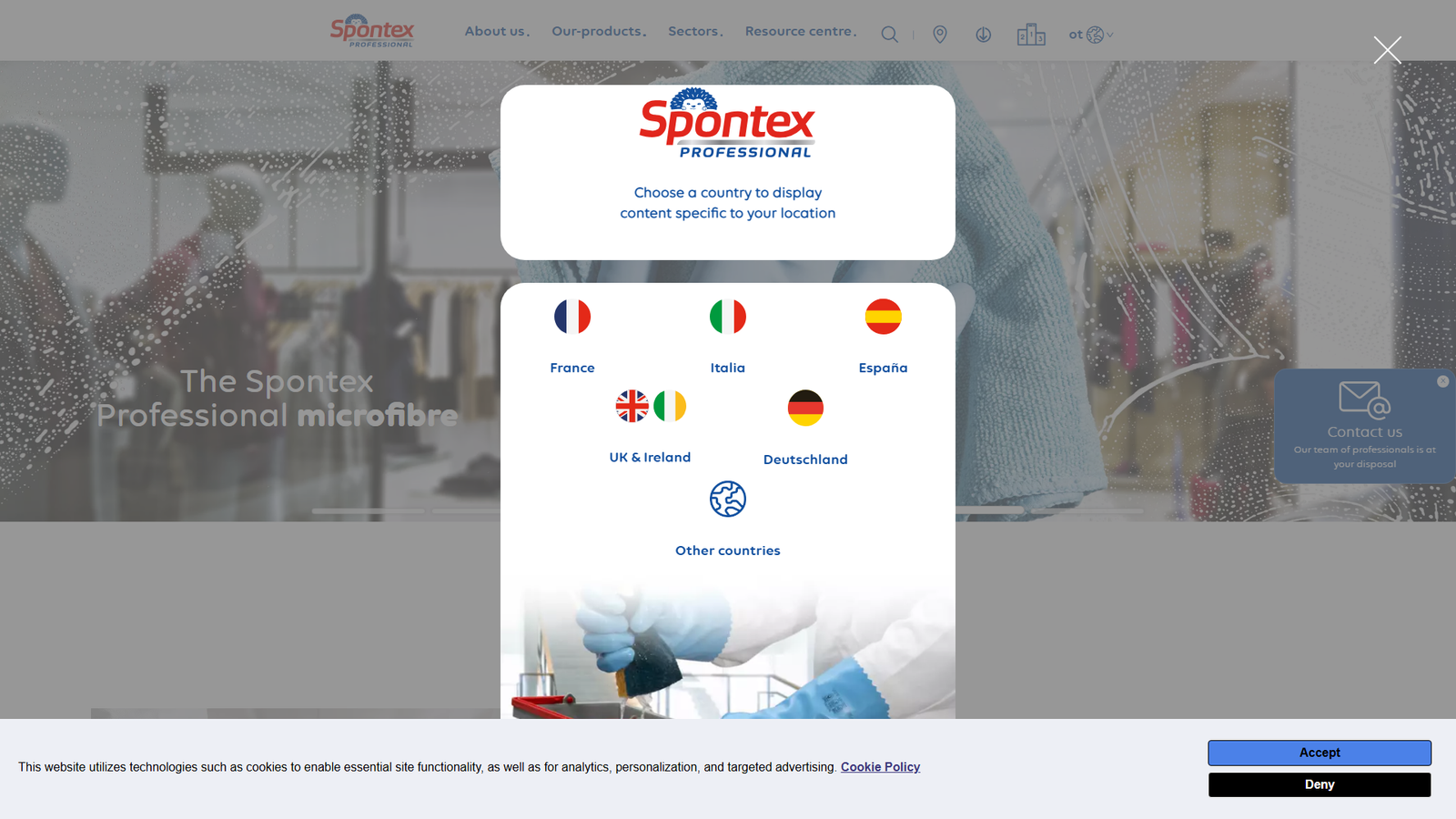 Spontex Professional microfiber glass cloths