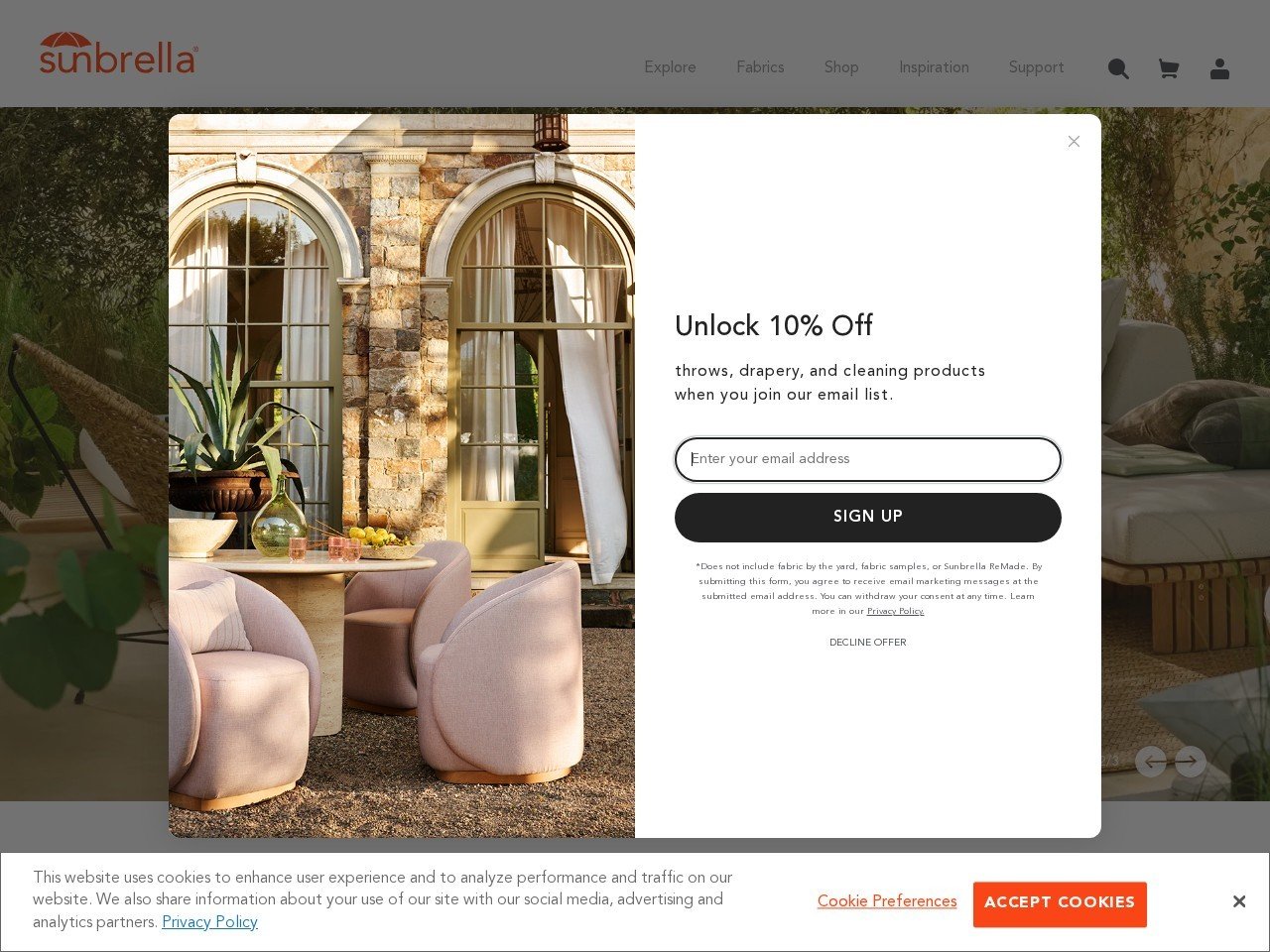 Sunbrella bulk fabric supply