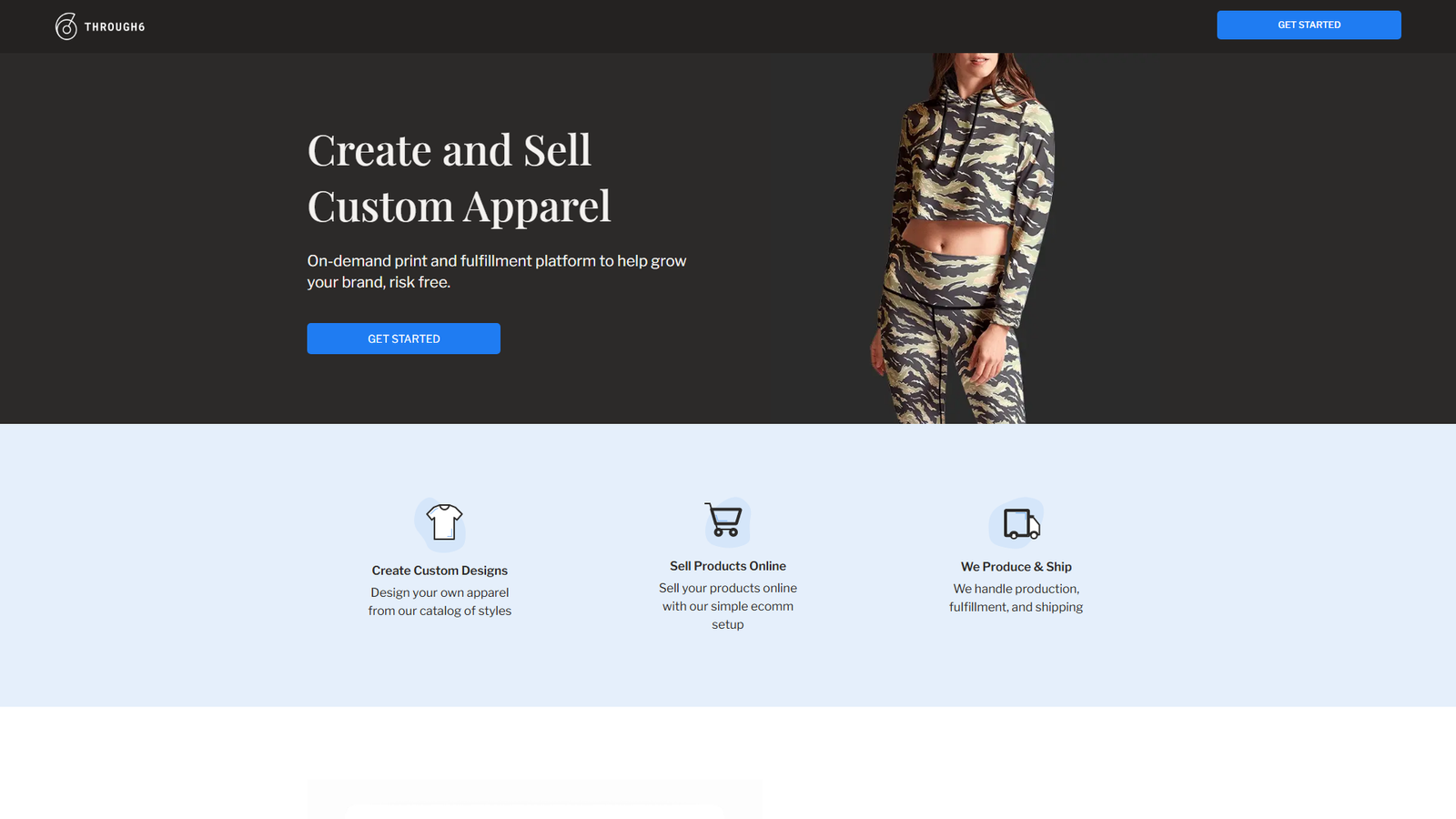 Through6 print-on-demand apparel