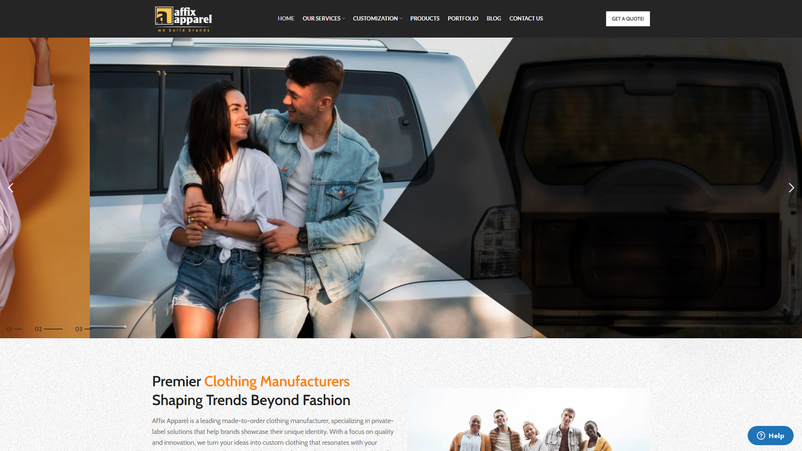 Affix Apparel luxury garment makers
