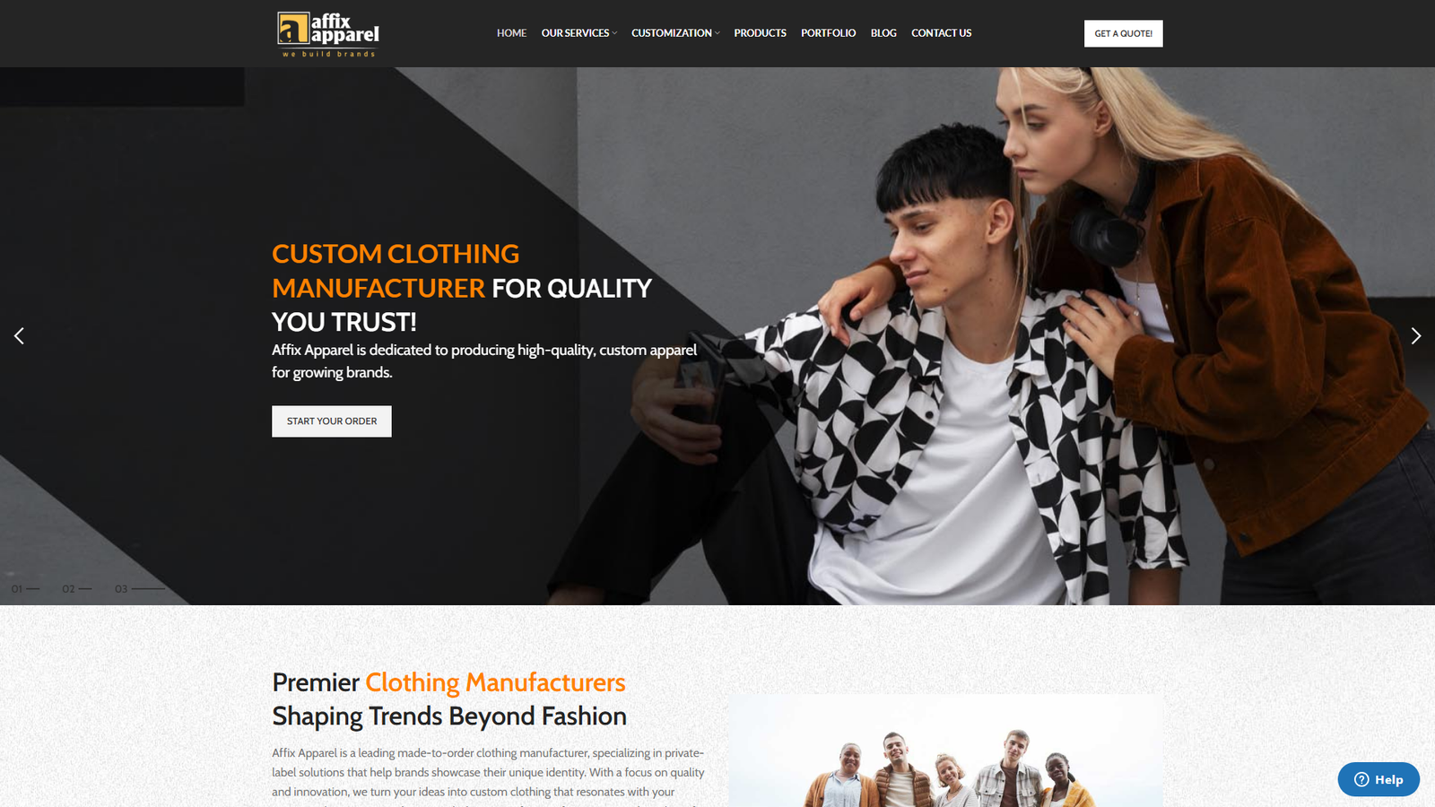 Affix Apparel clothing suppliers