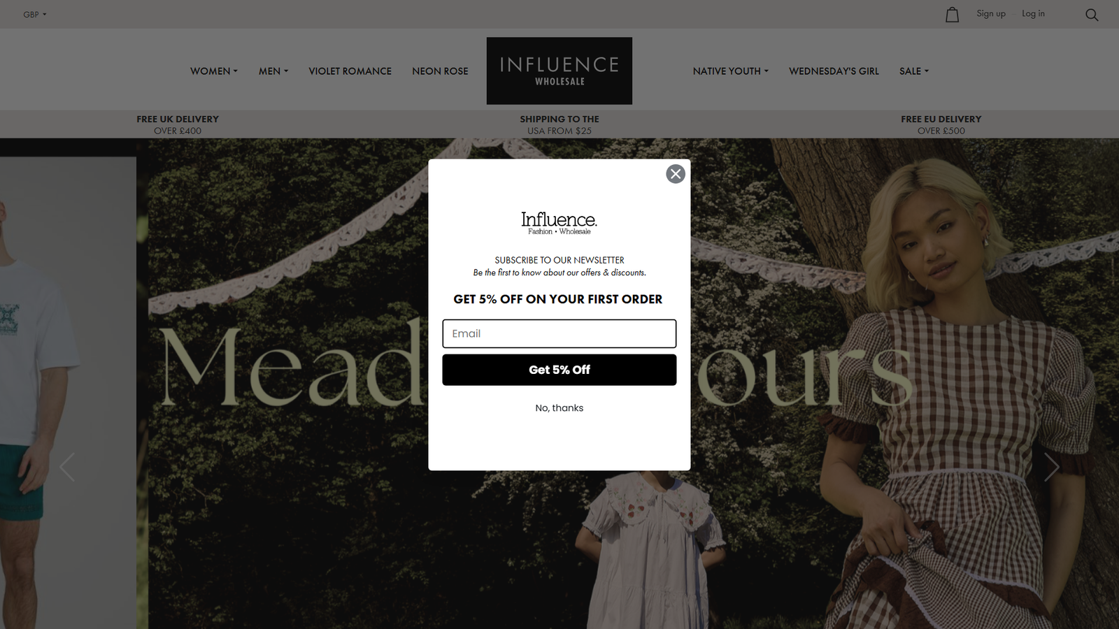 Influence Fashion leading clothing distributors