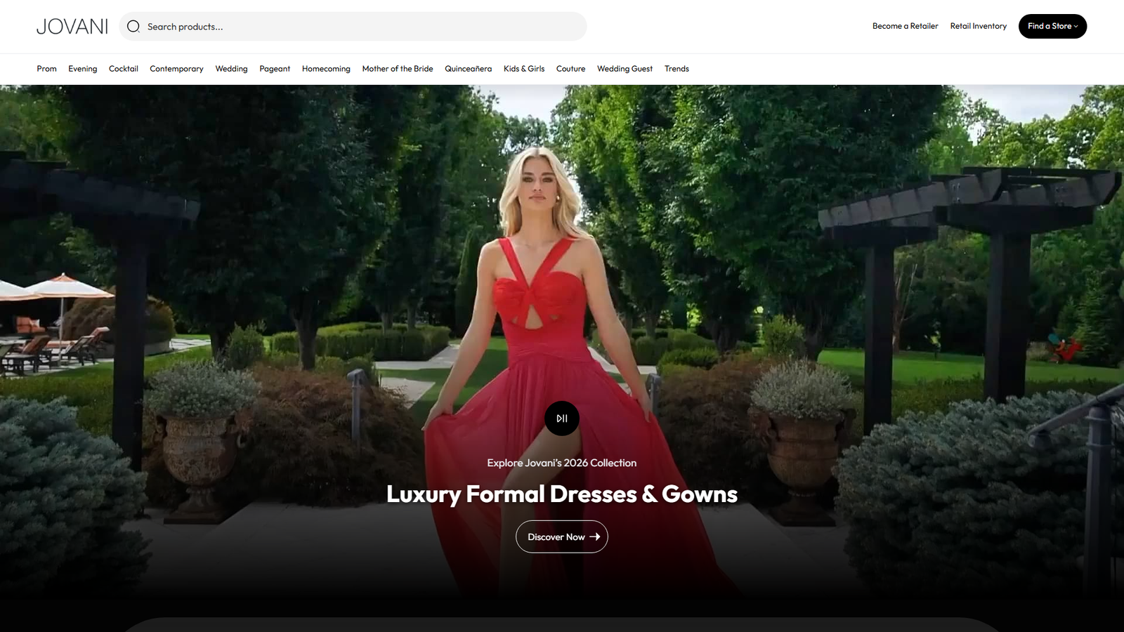 Jovani discount fashion supplier