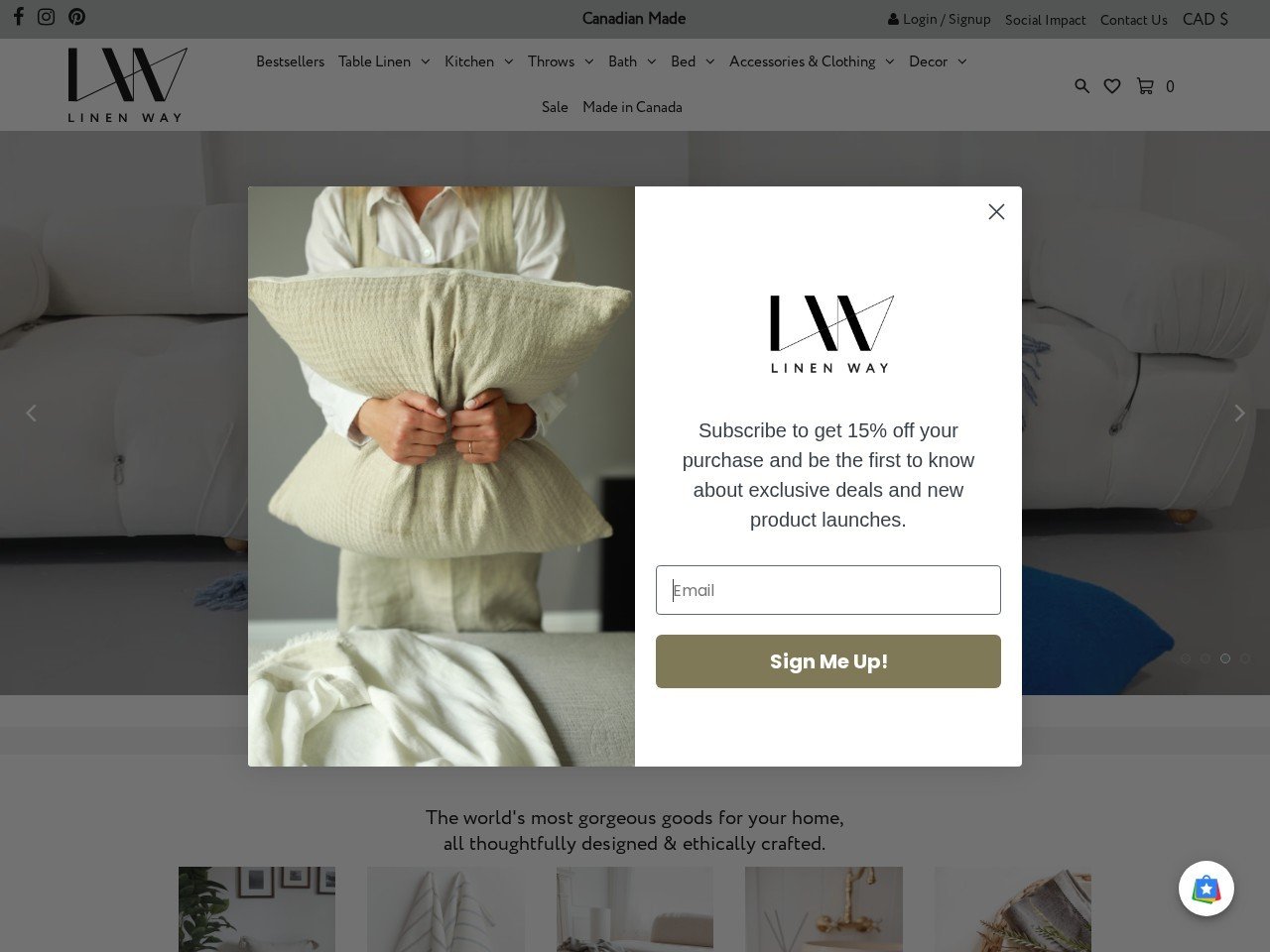 Linen Way table cover production