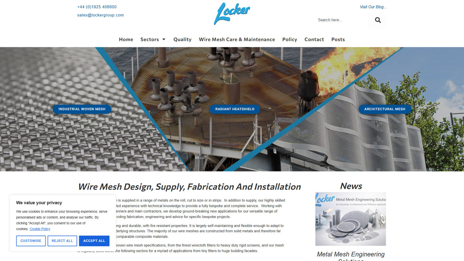 Locker Group screen cloth suppliers