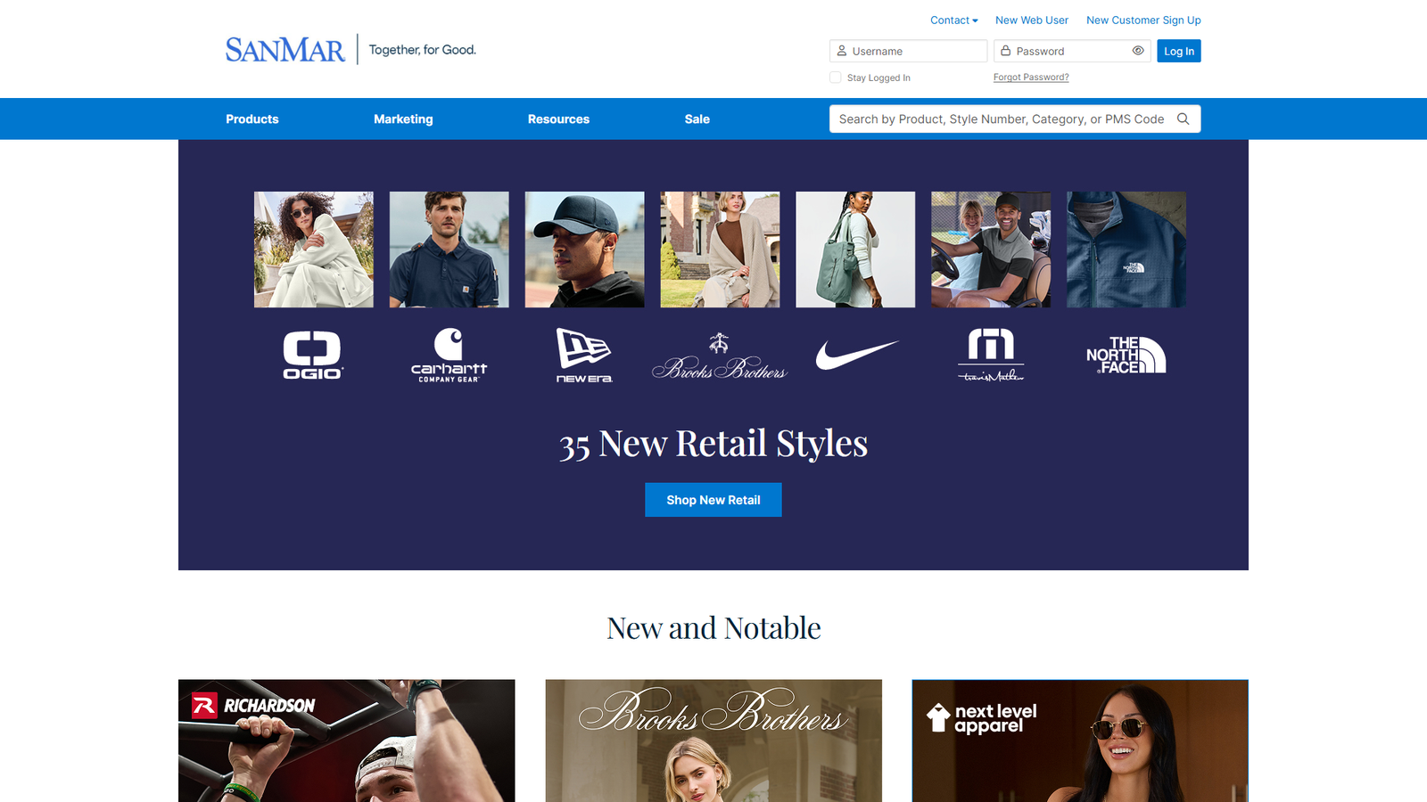 SanMar garment wholesalers USA