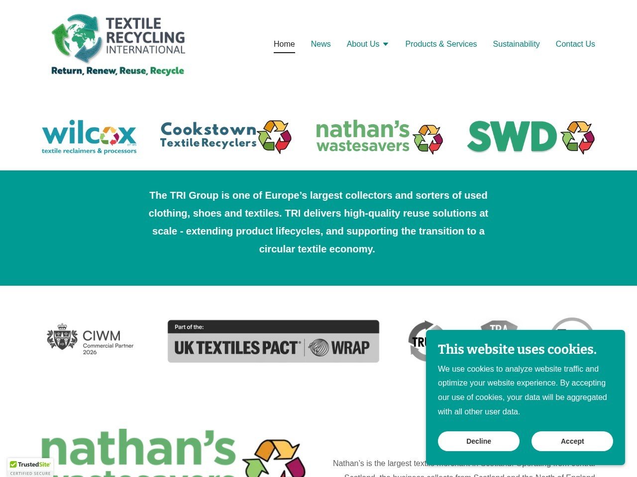 Textile Recycling International discounted pre-owned garments