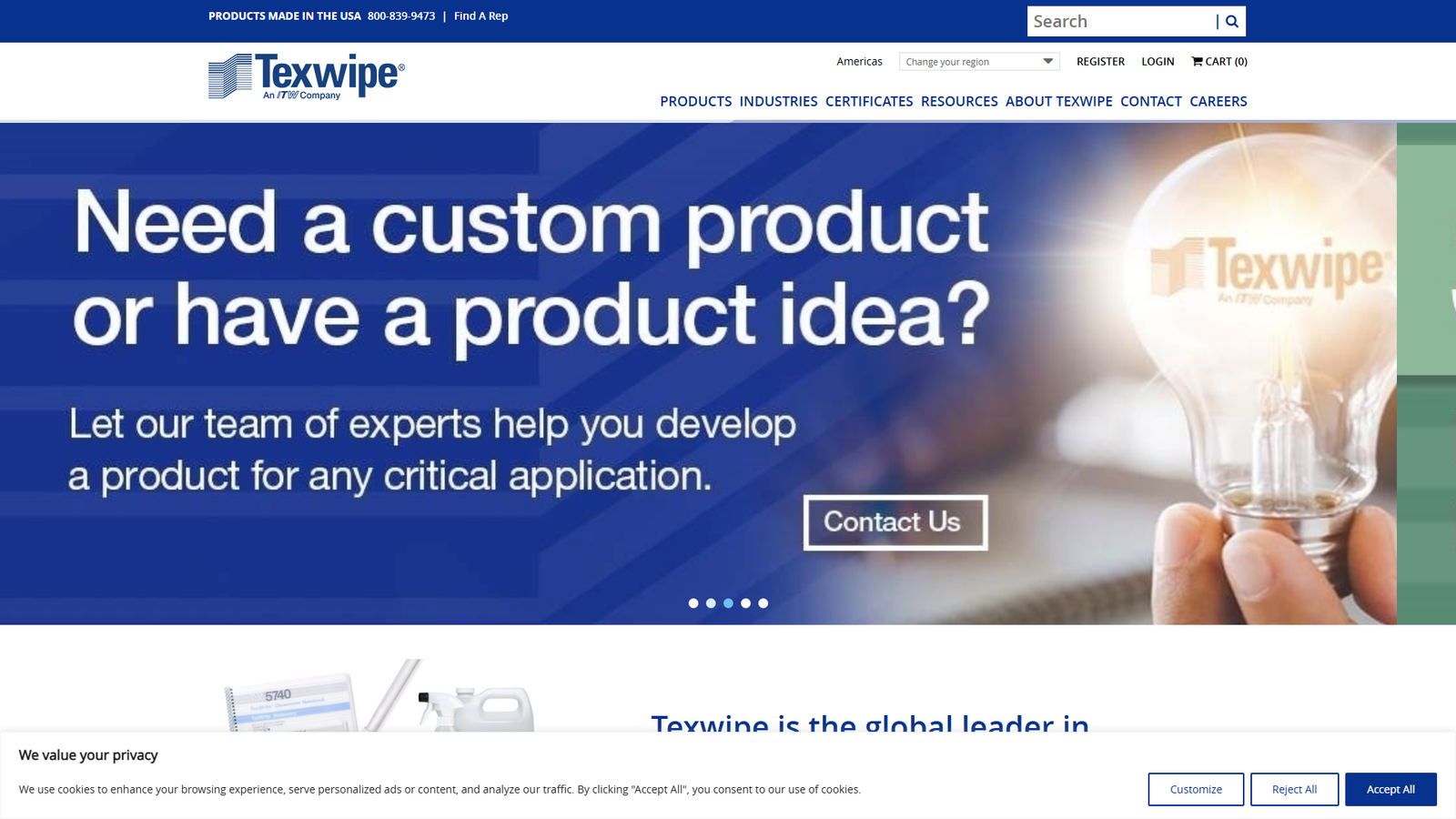 Texwipe wholesale cleaning rags