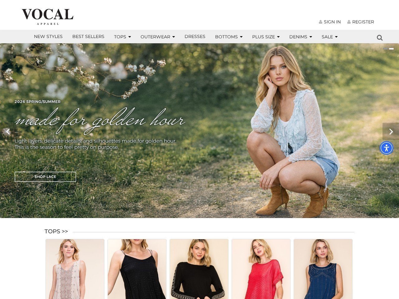 Vocal Apparel discount women’s fashion distributors