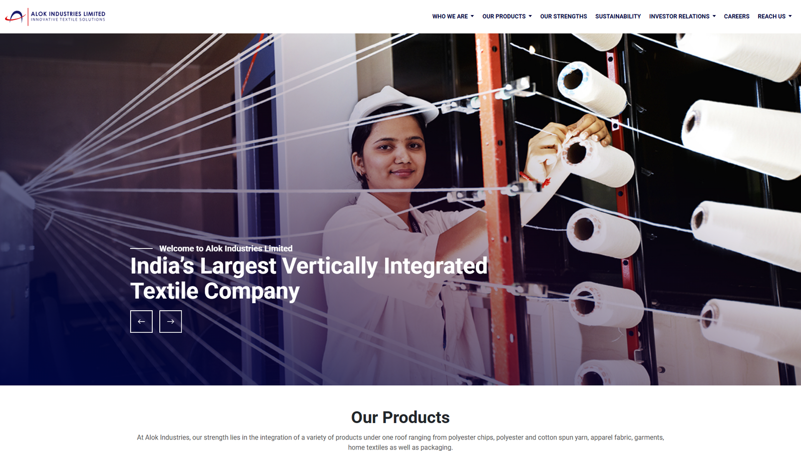 Alok Industries textile suppliers India