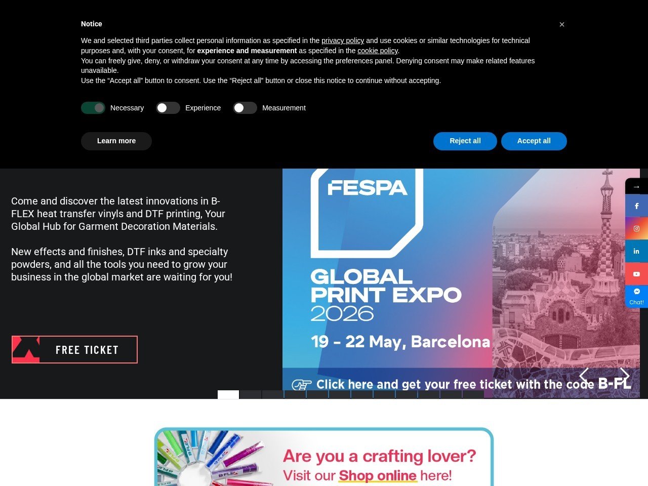 B-Flex Italia vinyl transfer supplies