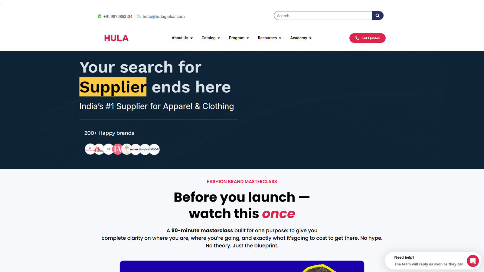 Hula Global community fashion manufacturers