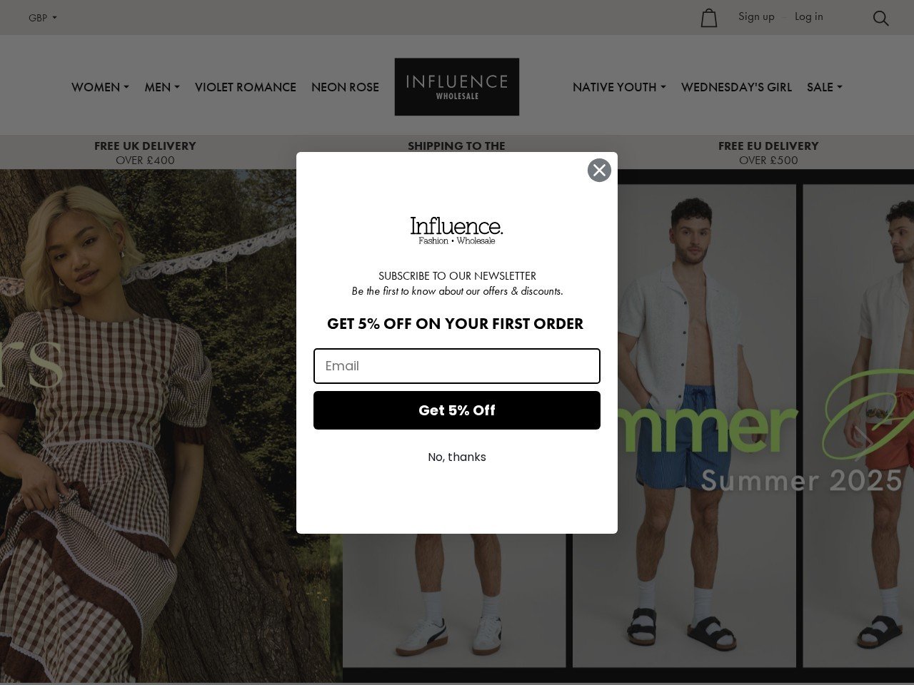 Influence Fashion designer garments supply