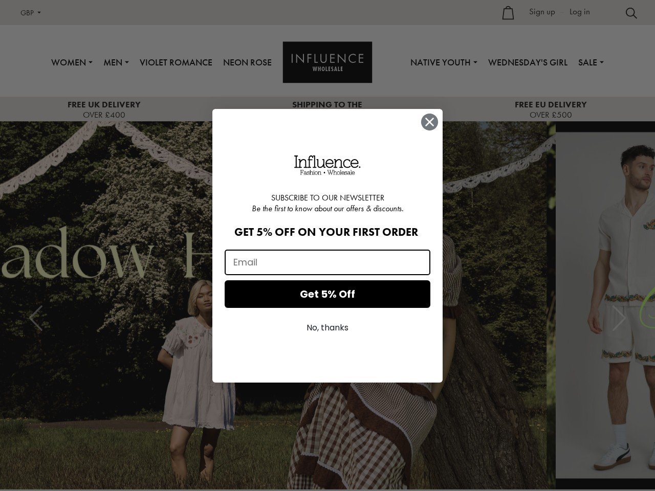 Influence Fashion ladies' clothing distributors