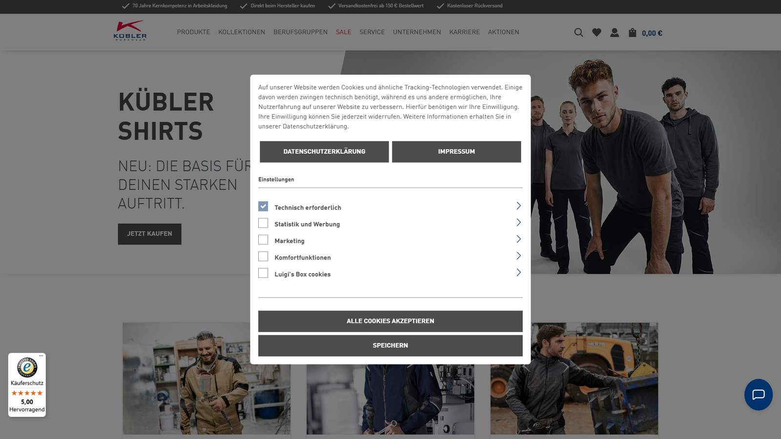 Kübler Workwear business attire discount store Kübler Workwear business attire discount store