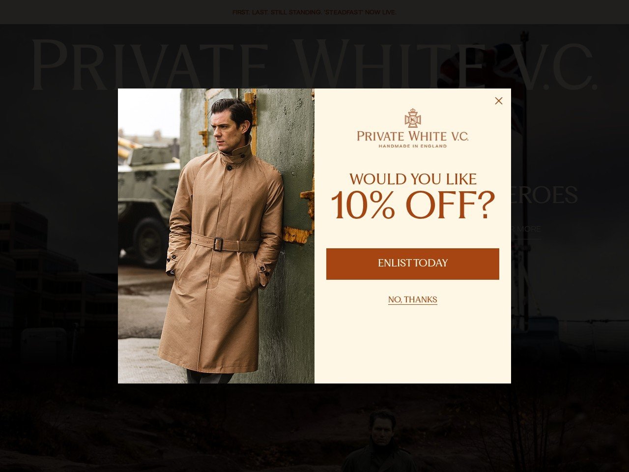 Private White V.C. English manufactured clothing