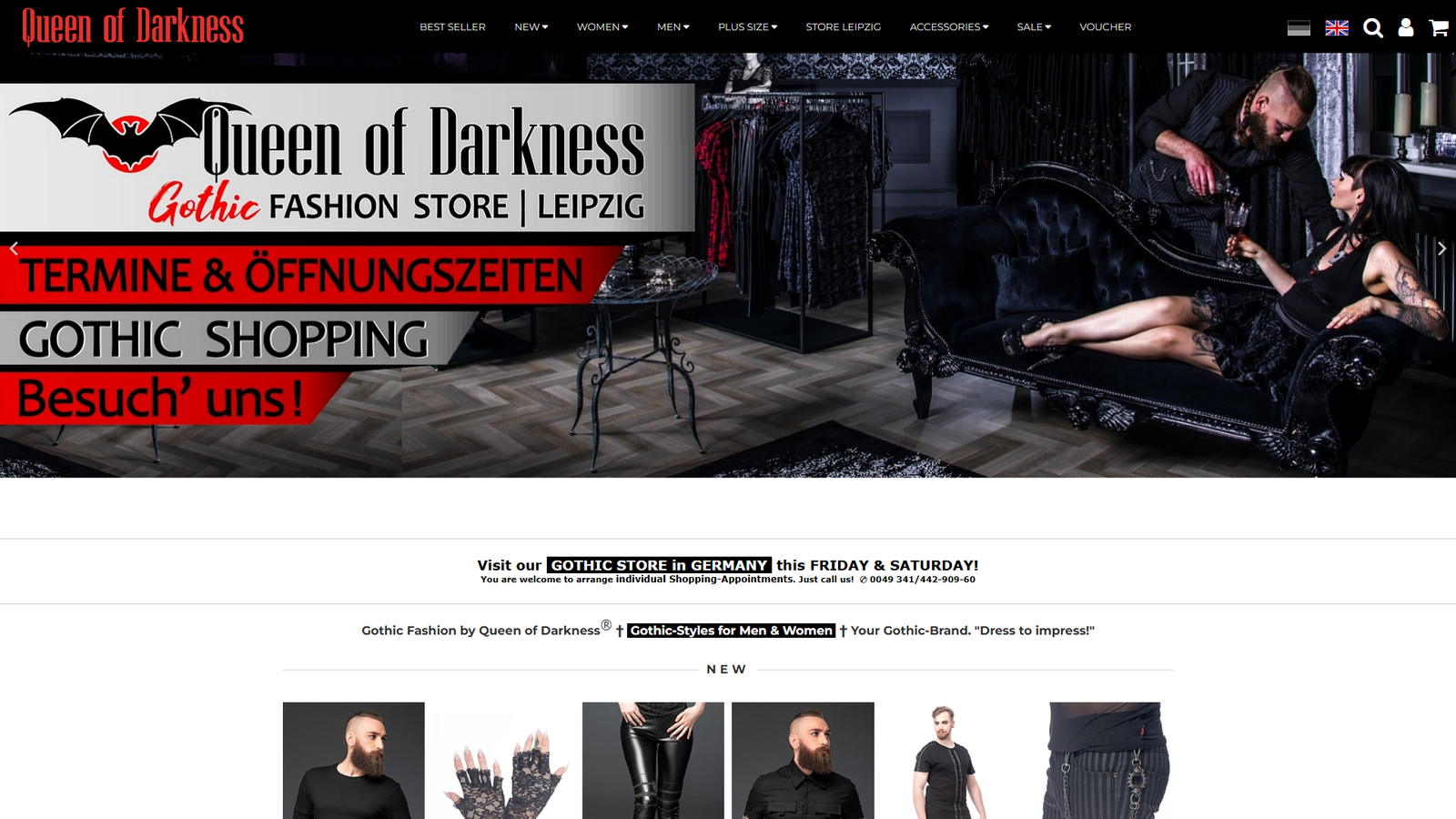Queen of Darkness vintage goth wear