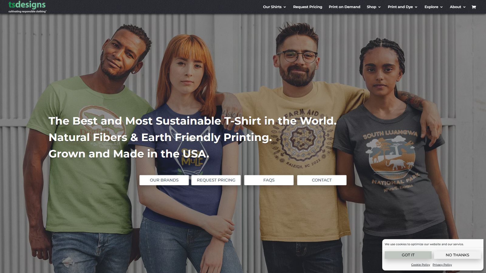 TS Designs clothing suppliers US