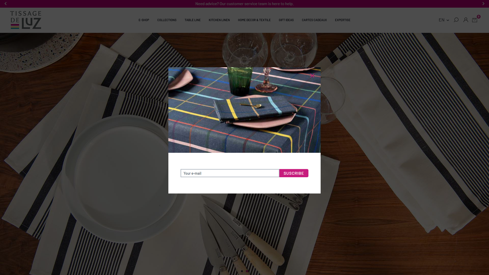 Tissage de Luz custom table covers