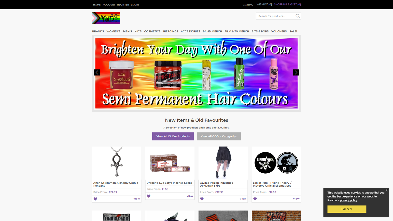 Void Clothing discount gothic wear