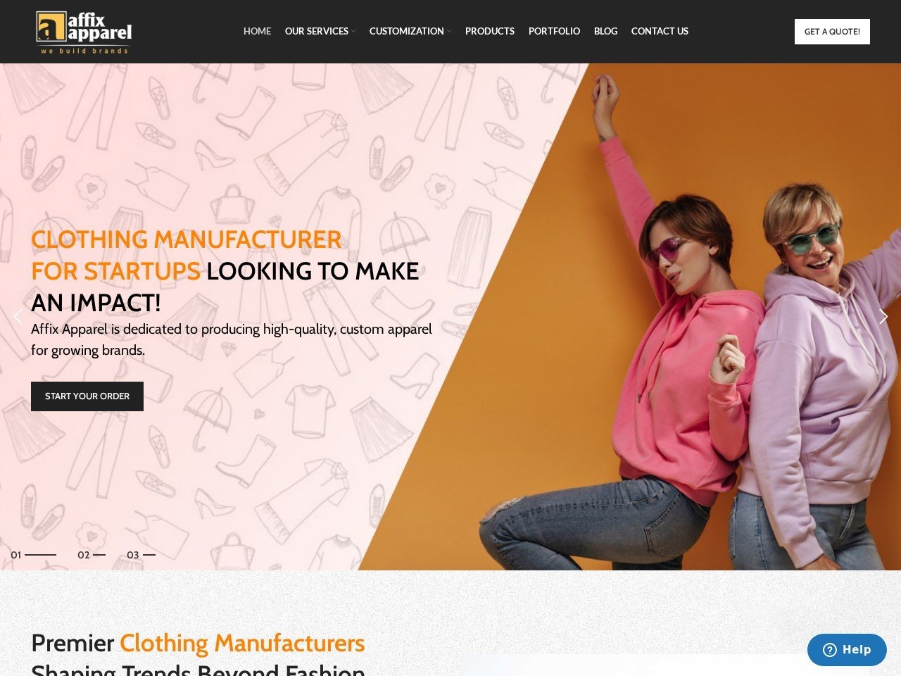 Affix Apparel fashion manufacturing