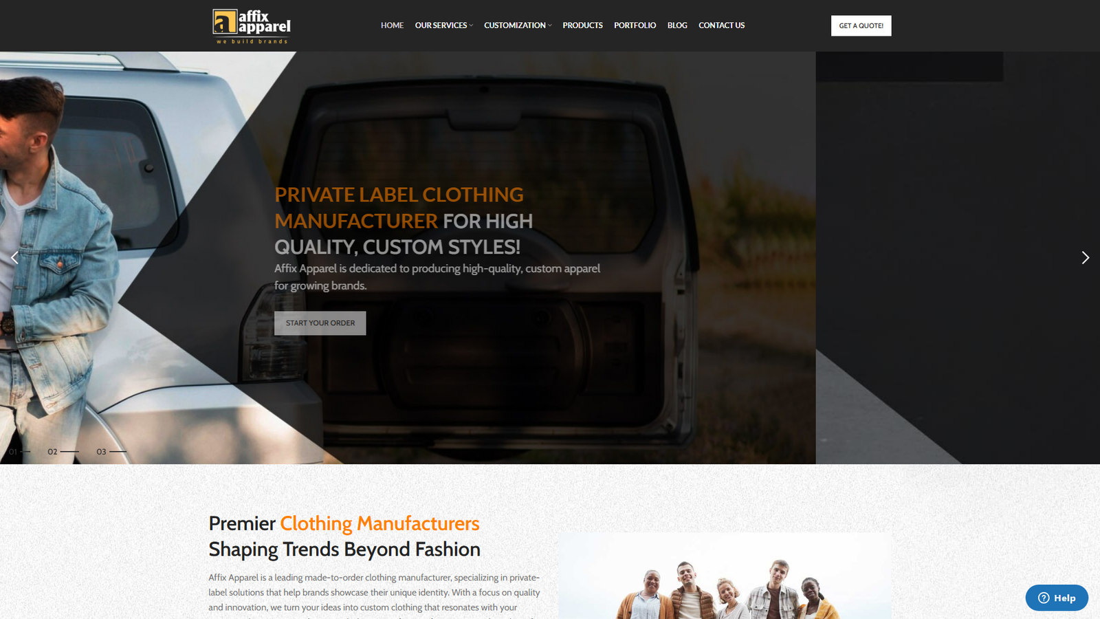 Affix Apparel textile vendors