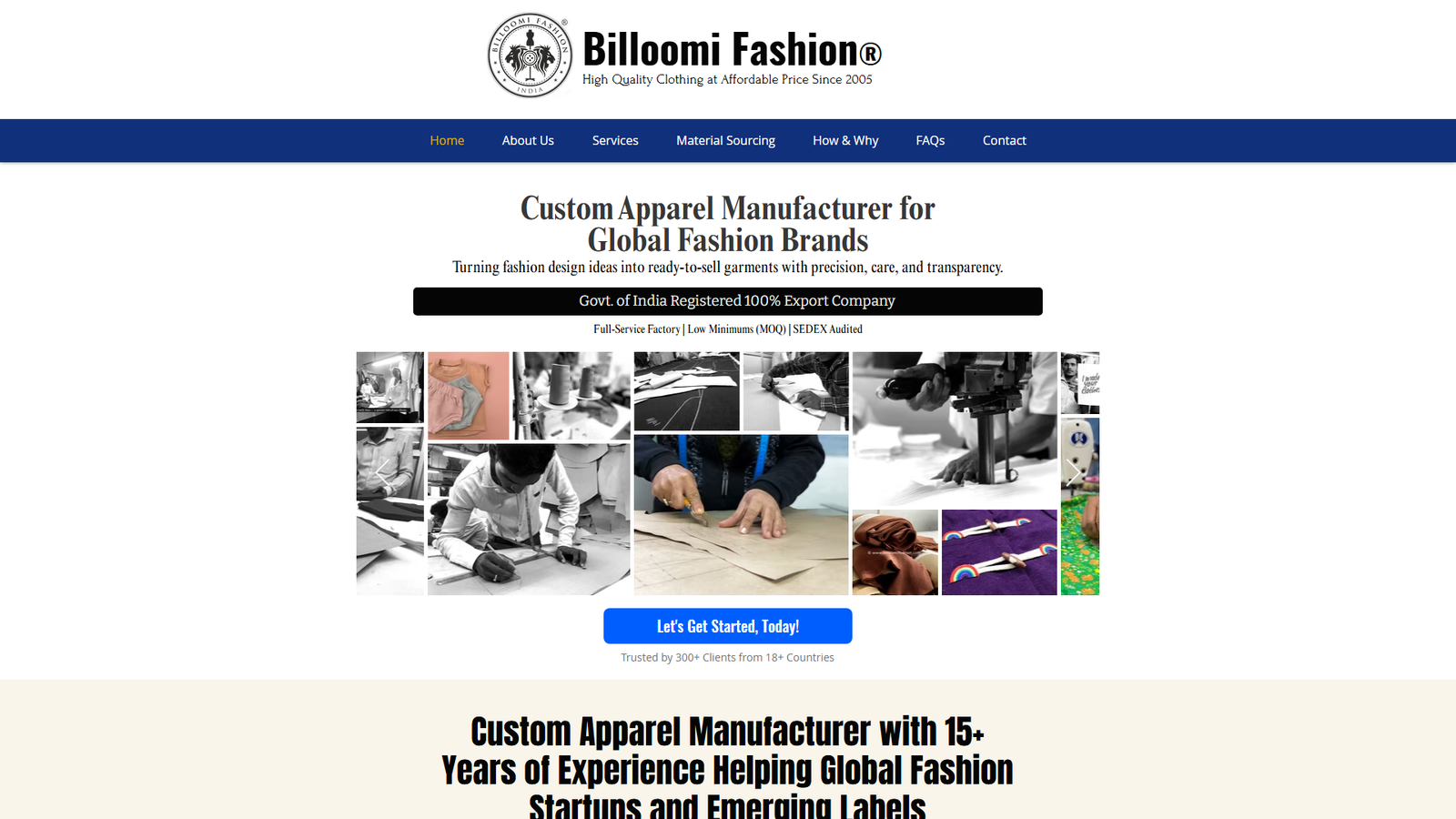 Billoomi Fashion fashion production partners