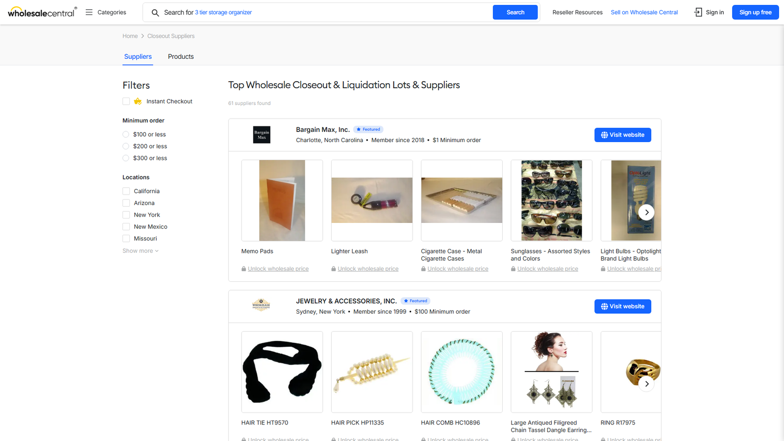 Closeout Central name brand outlet clothing